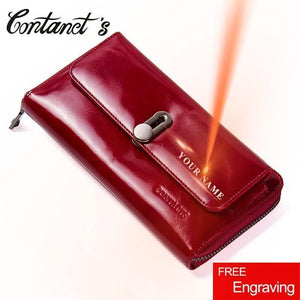 Planet Gates Genuine Leather Clutches Women Bag Coin Purse Handbag Passport Cover Long Wallets Fashion Card holder Wallet
