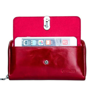 Planet Gates Genuine Leather Clutches Women Bag Coin Purse Handbag Passport Cover Long Wallets Fashion Card holder Wallet