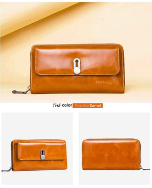 Planet Gates Genuine Leather Clutches Women Bag Coin Purse Handbag Passport Cover Long Wallets Fashion Card holder Wallet
