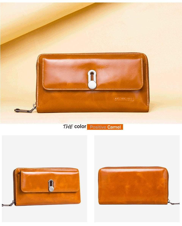 Planet Gates Genuine Leather Clutches Women Bag Coin Purse Handbag Passport Cover Long Wallets Fashion Card holder Wallet