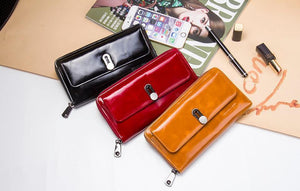 Planet Gates Genuine Leather Clutches Women Bag Coin Purse Handbag Passport Cover Long Wallets Fashion Card holder Wallet