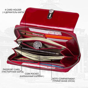 Planet Gates Genuine Leather Clutches Women Bag Coin Purse Handbag Passport Cover Long Wallets Fashion Card holder Wallet