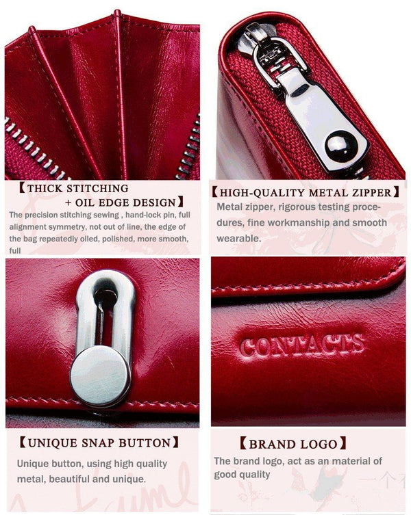 Planet Gates Genuine Leather Clutches Women Bag Coin Purse Handbag Passport Cover Long Wallets Fashion Card holder Wallet