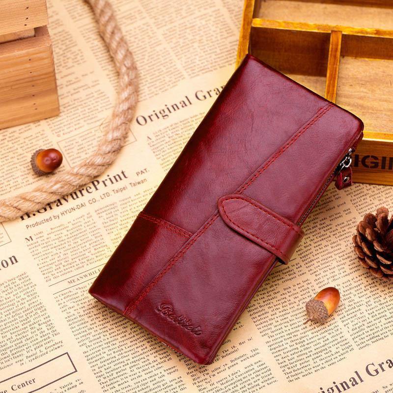 Planet Gates Genuine Leather Coin Purse Women Wallet Female Carteras Handy Clutch Portomonee Partmone Phone Bag Cuzdan