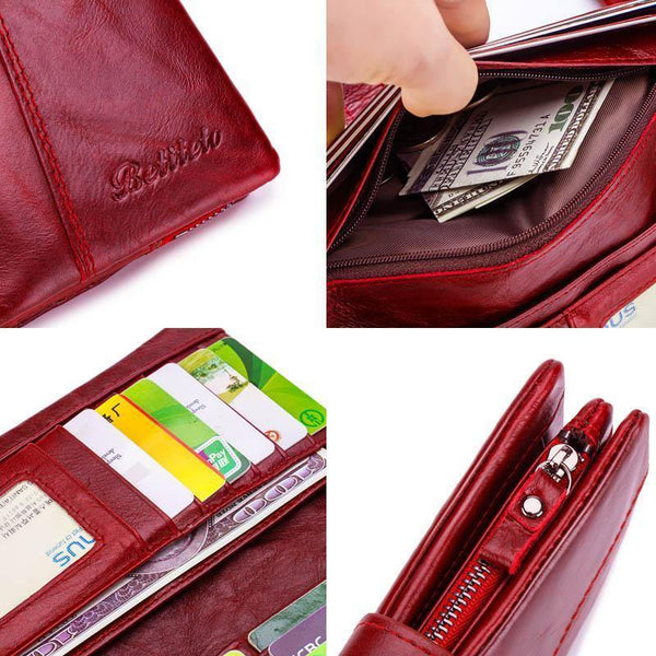 Planet Gates Genuine Leather Coin Purse Women Wallet Female Carteras Handy Clutch Portomonee Partmone Phone Bag Cuzdan