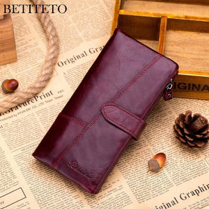 Planet Gates Genuine Leather Coin Purse Women Wallet Female Carteras Handy Clutch Portomonee Partmone Phone Bag Cuzdan