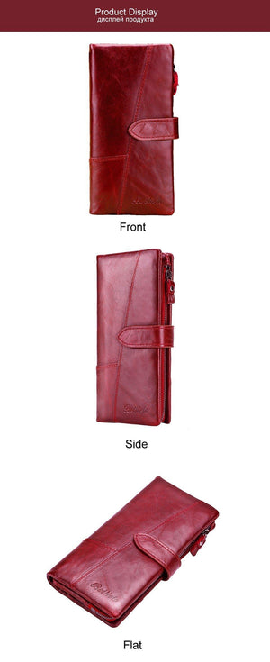 Planet Gates Genuine Leather Coin Purse Women Wallet Female Carteras Handy Clutch Portomonee Partmone Phone Bag Cuzdan