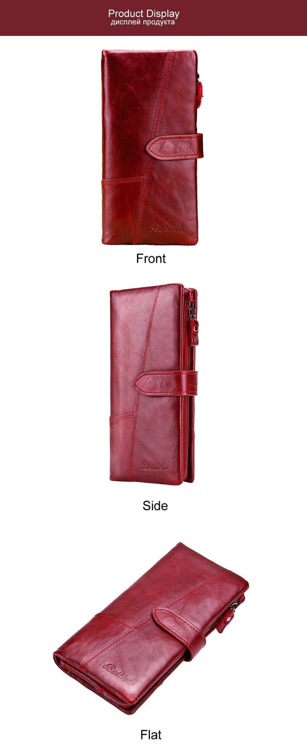 Planet Gates Genuine Leather Coin Purse Women Wallet Female Carteras Handy Clutch Portomonee Partmone Phone Bag Cuzdan