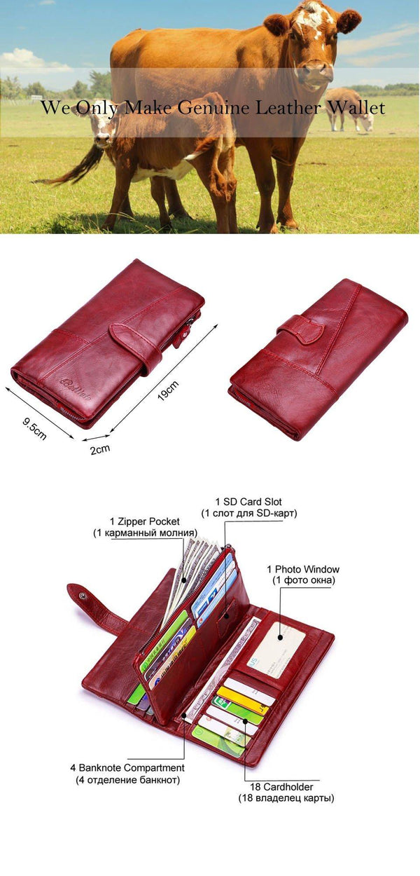 Planet Gates Genuine Leather Coin Purse Women Wallet Female Carteras Handy Clutch Portomonee Partmone Phone Bag Cuzdan