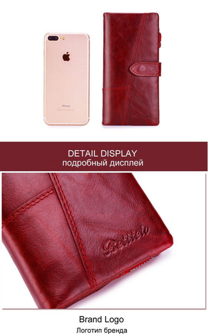 Planet Gates Genuine Leather Coin Purse Women Wallet Female Carteras Handy Clutch Portomonee Partmone Phone Bag Cuzdan