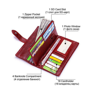 Planet Gates Genuine Leather Coin Purse Women Wallet Female Carteras Handy Clutch Portomonee Partmone Phone Bag Cuzdan