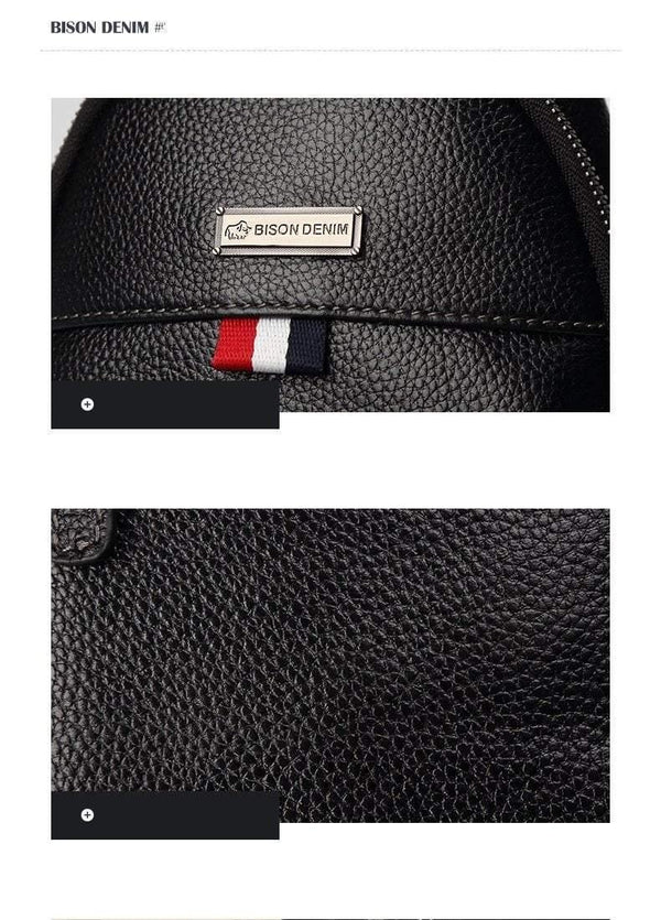 Planet Gates Genuine Leather Crossbody Bag Waterproof Men's Bags Small Single Shoulder Strap Chest Pack Leather Travel Bag N2666