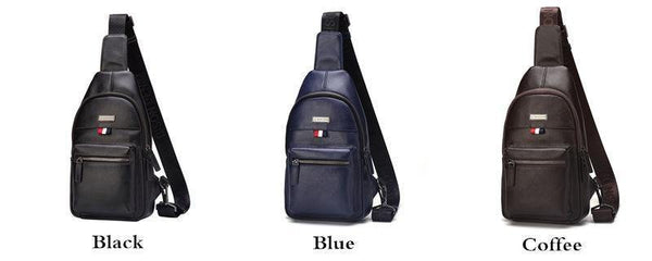 Planet Gates Genuine Leather Crossbody Bag Waterproof Men's Bags Small Single Shoulder Strap Chest Pack Leather Travel Bag N2666