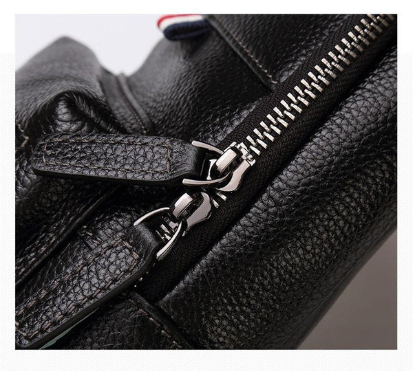 Planet Gates Genuine Leather Crossbody Bag Waterproof Men's Bags Small Single Shoulder Strap Chest Pack Leather Travel Bag N2666