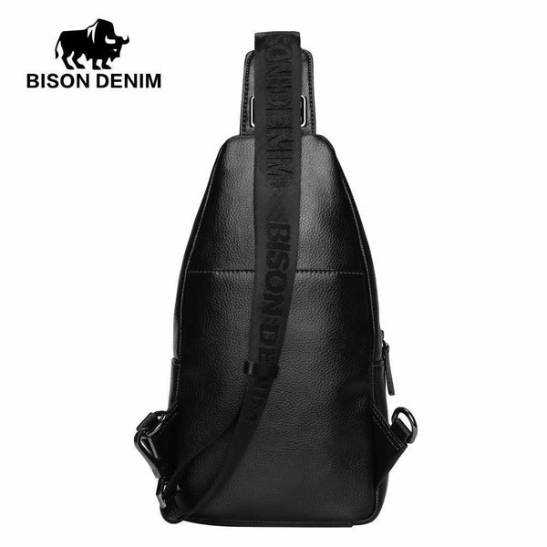 Planet Gates Genuine Leather Crossbody Bag Waterproof Men's Bags Small Single Shoulder Strap Chest Pack Leather Travel Bag N2666