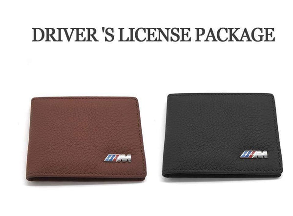 Planet Gates Genuine Leather Driver's License Bag For Audi Audi Kia Classical Wallet Purse Notecase Car M Logo Driver Licence Package For BMW