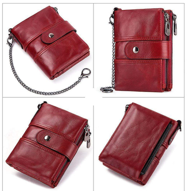 Planet Gates Genuine Leather Free Engraving Quality Wallet Women Crazy Horse Wallets Coin Purse Short Male Mini Money Bag Girls