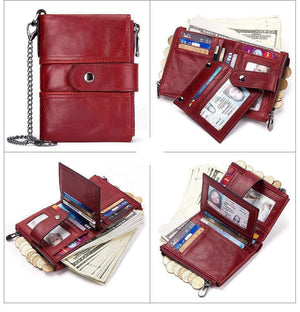 Planet Gates Genuine Leather Free Engraving Quality Wallet Women Crazy Horse Wallets Coin Purse Short Male Mini Money Bag Girls