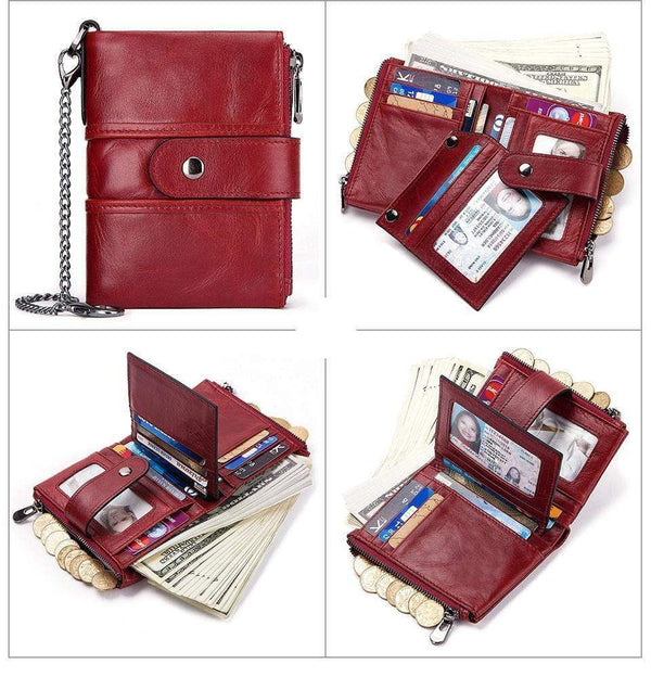 Planet Gates Genuine Leather Free Engraving Quality Wallet Women Crazy Horse Wallets Coin Purse Short Male Mini Money Bag Girls