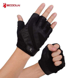 Planet Gates Genuine Leather Gym Weight Lifting Gloves Men Body Building Training Sports Fitness Exercise Pig Black Gloves Male