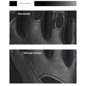 Planet Gates Genuine Leather Gym Weight Lifting Gloves Men Body Building Training Sports Fitness Exercise Pig Black Gloves Male