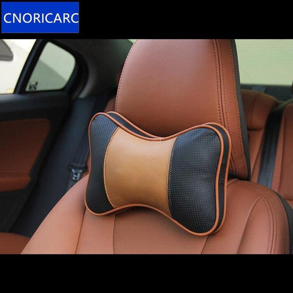 Planet Gates Genuine leather Head pillow Neck pillow Car styling for Volvo XC60 S60 V60 V40 XC90 S80 auto interior accessories