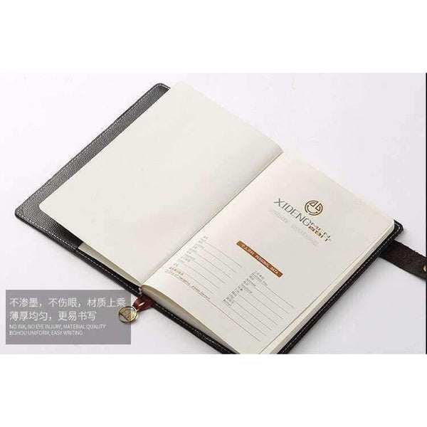 Planet Gates Genuine leather Logo Custom A5 Diary Notebook Travelers Writing Pads Mini A7 Notepad with Pocket Office Planner School Office