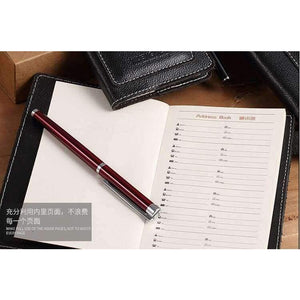 Planet Gates Genuine leather Logo Custom A5 Diary Notebook Travelers Writing Pads Mini A7 Notepad with Pocket Office Planner School Office