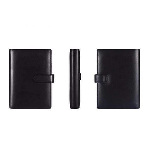 Planet Gates Genuine Leather Logo Custom A5 Notebook Cowhide Travelers Loose leaf Office Commercial Writing Pads Diary Rings Binder