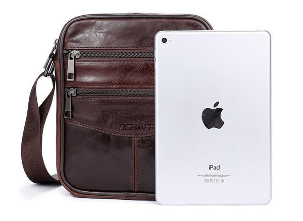 Planet Gates Genuine Leather Men Bag Casual Business Leather Mens Messenger Bag Vintage Men's Crossbody Bag bolsas male