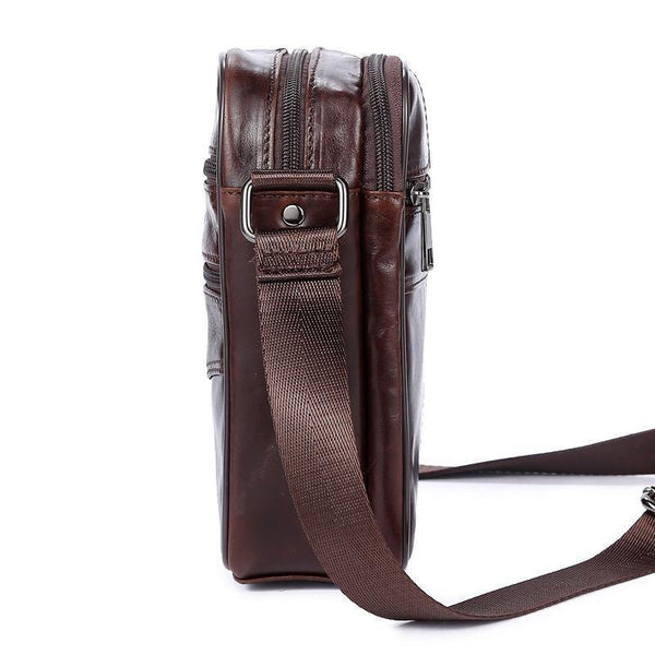 Planet Gates Genuine Leather Men Bag Casual Business Leather Mens Messenger Bag Vintage Men's Crossbody Bag bolsas male