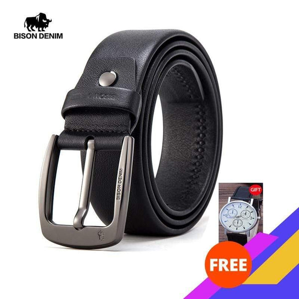 Genuine Leather Men Belt High Quality Luxury Strap Classic Vintage Pin Buckle Male Belt Jeans Belt For Men