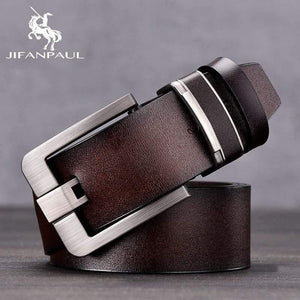 Genuine Leather Men Belts Fashion Alloy Belts Buckle Luxury Brand Jeans Belts For Men Business Belt Male