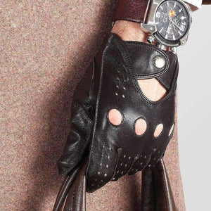 Planet Gates Genuine Leather Men Gloves Male Spring Autumn Thin Style Locomotive Driving Sheepskin Gloves Breathable Unlined 2520