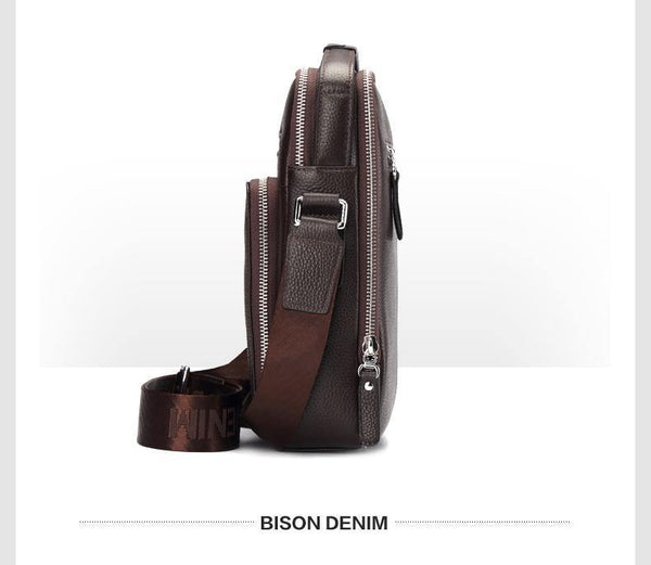 Planet Gates Genuine Leather Men's Bag Business  Shoulder Crossbody Bag Christmas Gift designer handbags high quality N2333-1&2