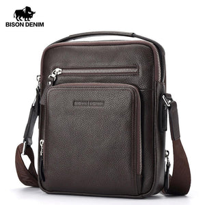Planet Gates Genuine Leather Men's Bag Business  Shoulder Crossbody Bag Christmas Gift designer handbags high quality N2333-1&2