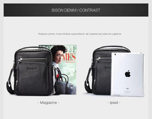 Planet Gates Genuine Leather Men's Bag Business  Shoulder Crossbody Bag Christmas Gift designer handbags high quality N2333-1&2