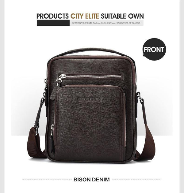 Planet Gates Genuine Leather Men's Bag Business  Shoulder Crossbody Bag Christmas Gift designer handbags high quality N2333-1&2