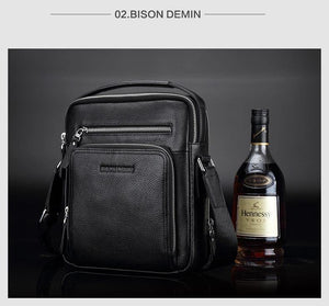 Planet Gates Genuine Leather Men's Bag Business  Shoulder Crossbody Bag Christmas Gift designer handbags high quality N2333-1&2