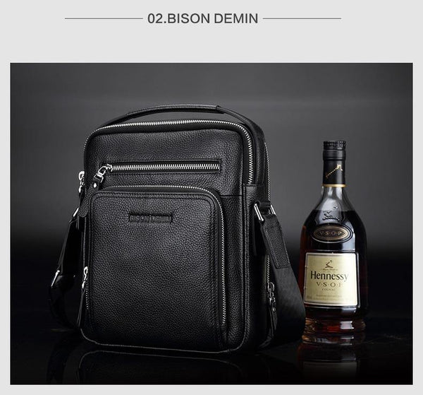 Planet Gates Genuine Leather Men's Bag Business  Shoulder Crossbody Bag Christmas Gift designer handbags high quality N2333-1&2