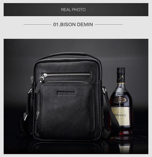 Planet Gates Genuine Leather Men's Bag Business  Shoulder Crossbody Bag Christmas Gift designer handbags high quality N2333-1&2