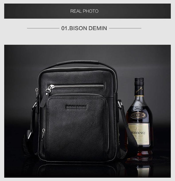 Planet Gates Genuine Leather Men's Bag Business  Shoulder Crossbody Bag Christmas Gift designer handbags high quality N2333-1&2