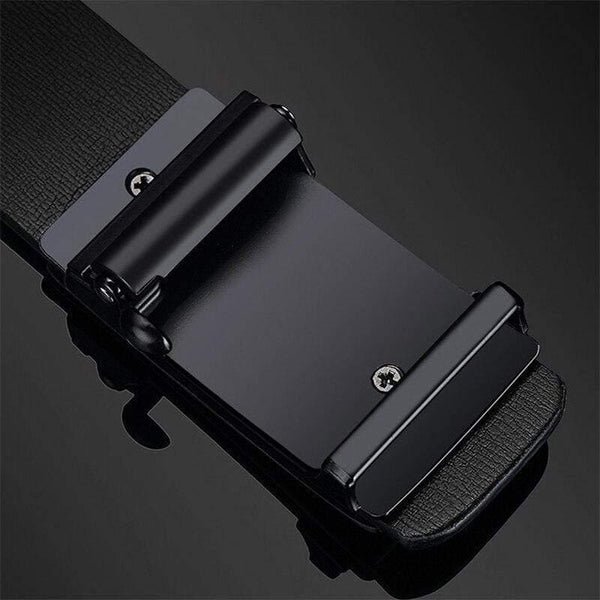 Genuine Leather Men's Belt Cowhide Strap For Male Automatic Buckle Toothless Leather Belt Male Belts For Men