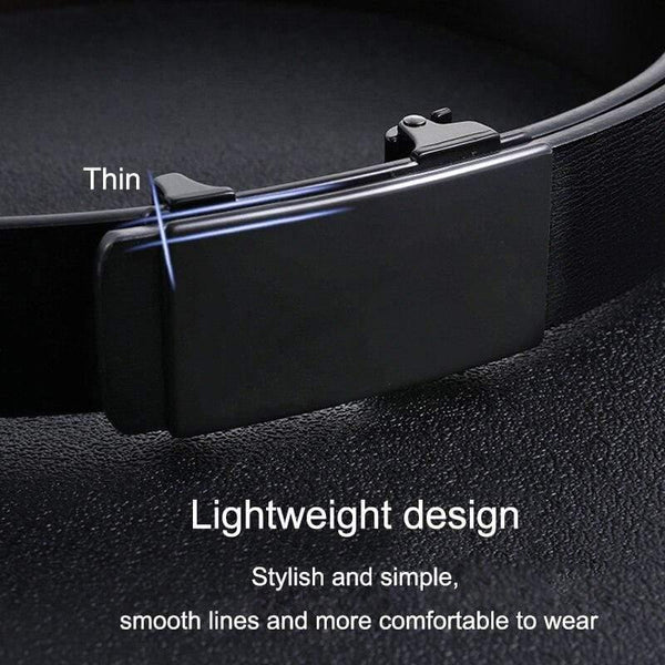 Genuine Leather Men's Belt Cowhide Strap For Male Automatic Buckle Toothless Leather Belt Male Belts For Men