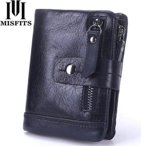 Planet Gates Genuine Leather Men Wallets Casual Zipper Coin Purse With Card Holder Brand Cowhide Long Wallet Clutch For Male