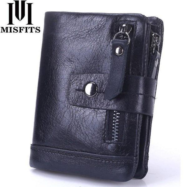 Planet Gates Genuine Leather Men Wallets Casual Zipper Coin Purse With Card Holder Brand Cowhide Long Wallet Clutch For Male