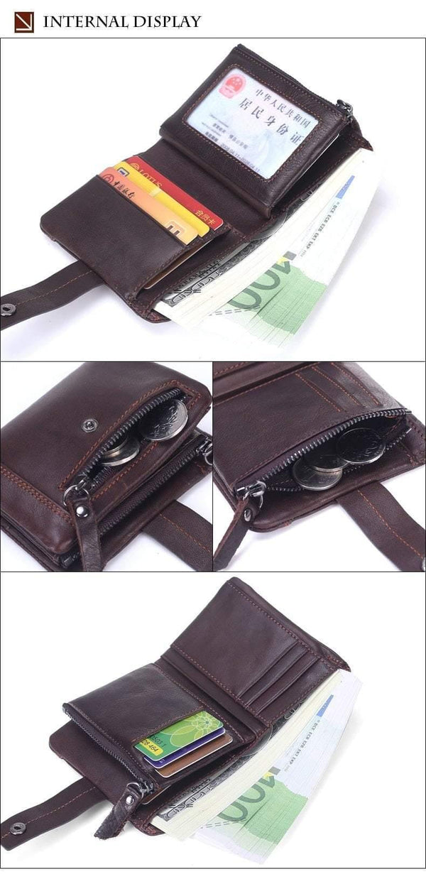 Planet Gates Genuine Leather Men Wallets Casual Zipper Coin Purse With Card Holder Brand Cowhide Long Wallet Clutch For Male