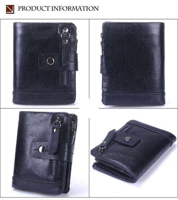 Planet Gates Genuine Leather Men Wallets Casual Zipper Coin Purse With Card Holder Brand Cowhide Long Wallet Clutch For Male