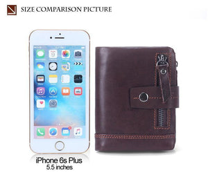 Planet Gates Genuine Leather Men Wallets Casual Zipper Coin Purse With Card Holder Brand Cowhide Long Wallet Clutch For Male