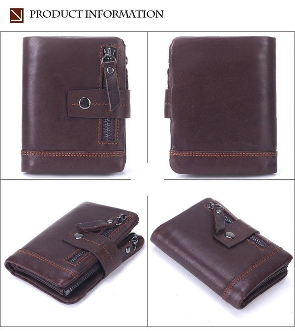 Planet Gates Genuine Leather Men Wallets Casual Zipper Coin Purse With Card Holder Brand Cowhide Long Wallet Clutch For Male